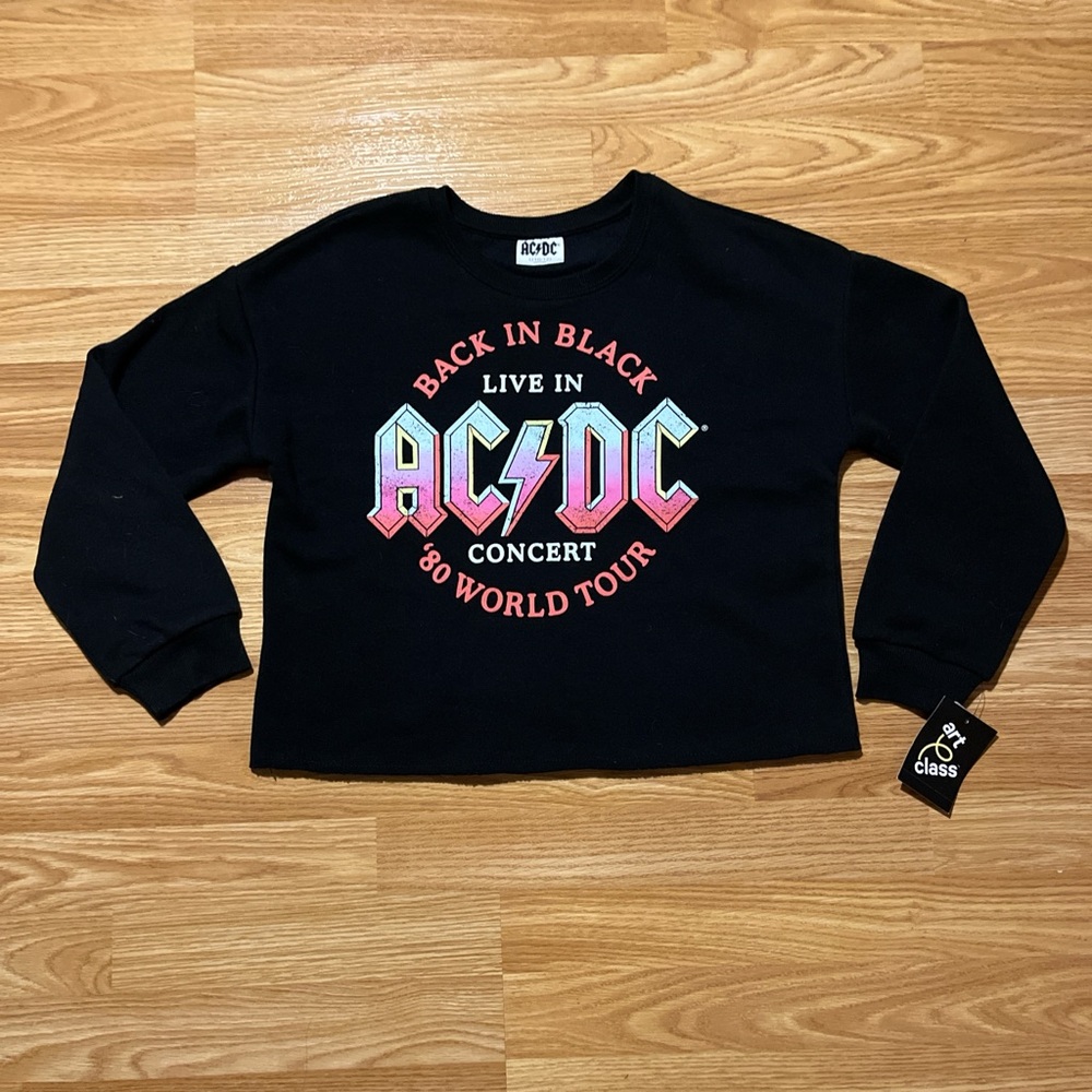 Black AC/DC Back in Black long sleeve top